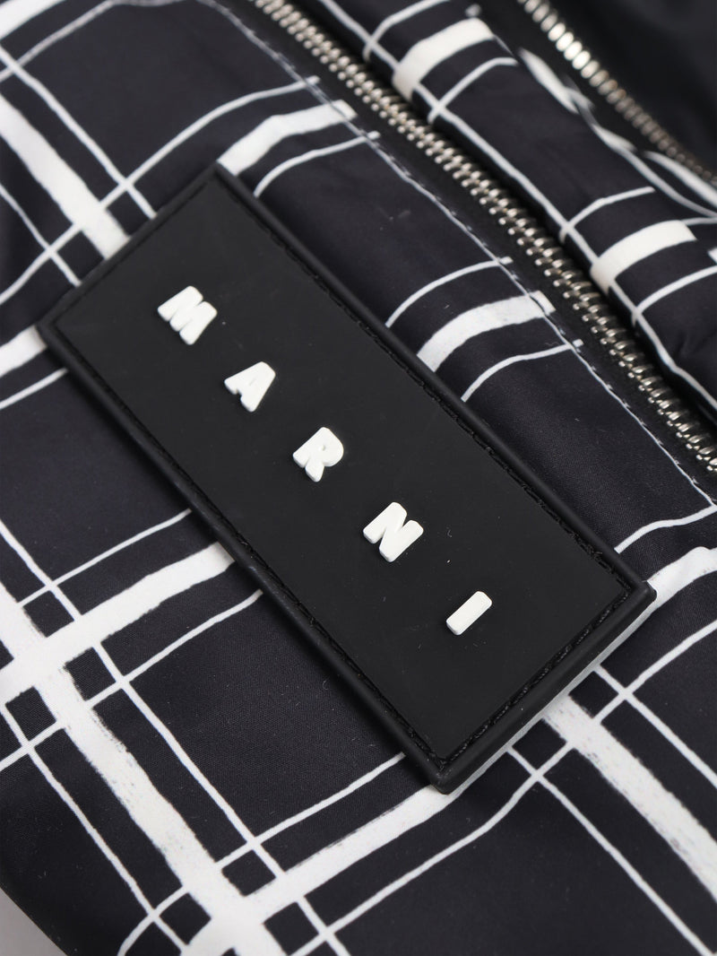 Black and white check nylon crossbody bag Cross-body bags Marni 