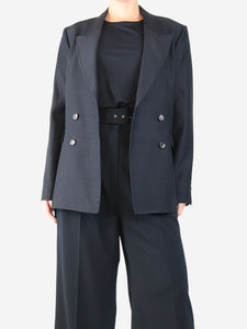 Gabriela Hearst Black double-breasted wool jacket - size UK 14