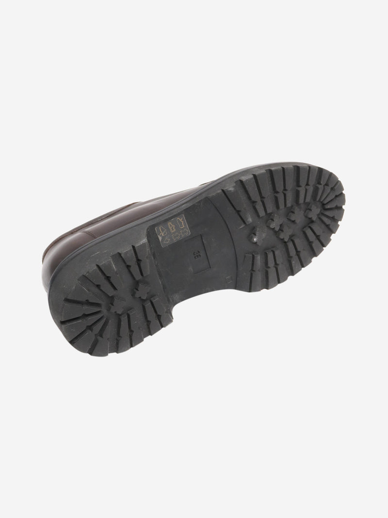 Brown Derby shoes - size EU 38 (UK 5) Flat Shoes Legres 