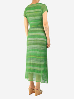 Green lurex mesh layered dress - size UK 10 Dresses Missoni 