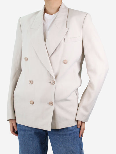 Neutral double-breasted blazer - size UK 10 Coats & Jackets Dorothee Schumacher