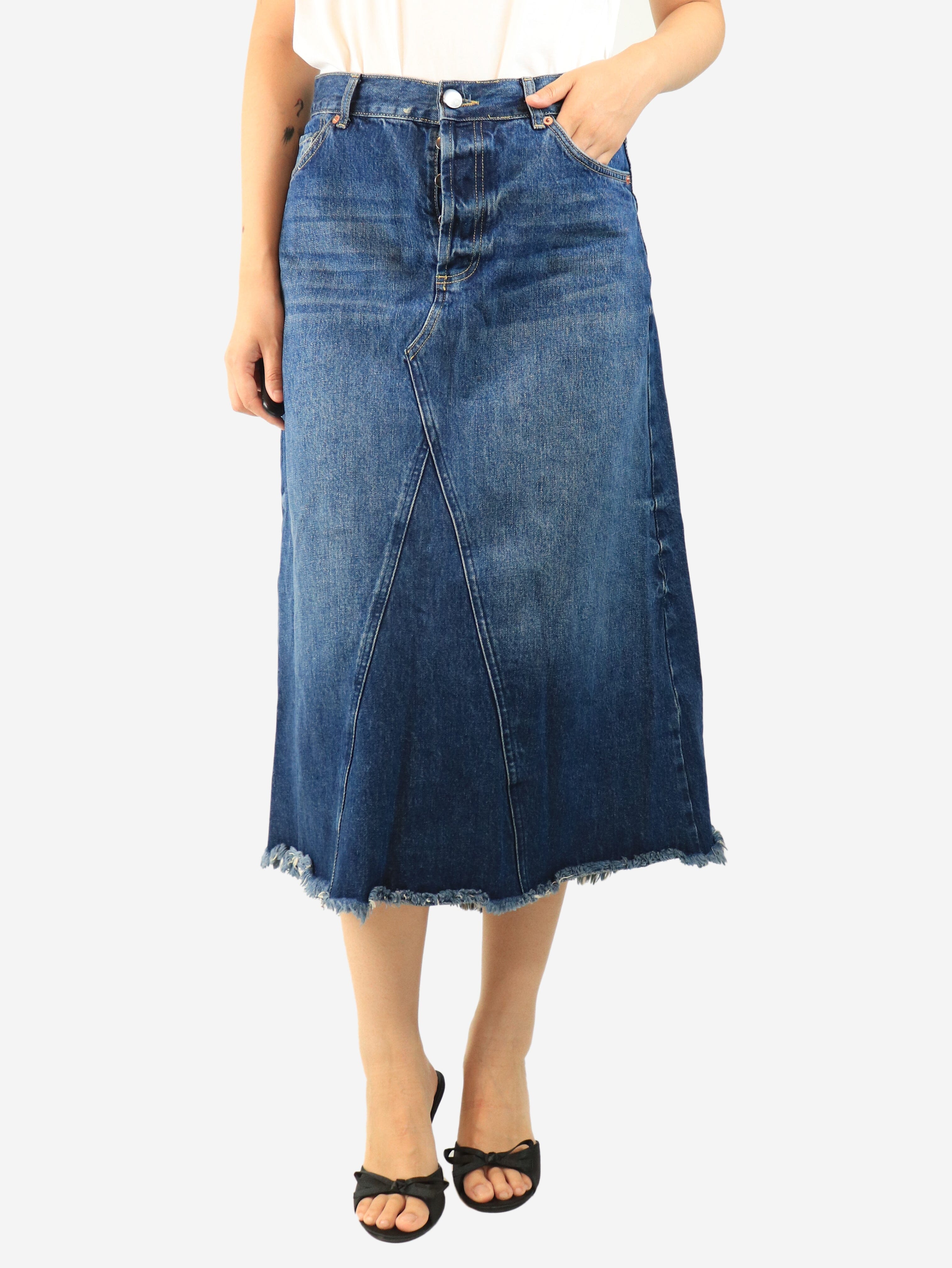 Blue mini denim skirt - size UK 10 Skirts Raey 