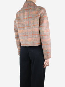 Joseph Brown checked wool-mix jacket - size UK 8