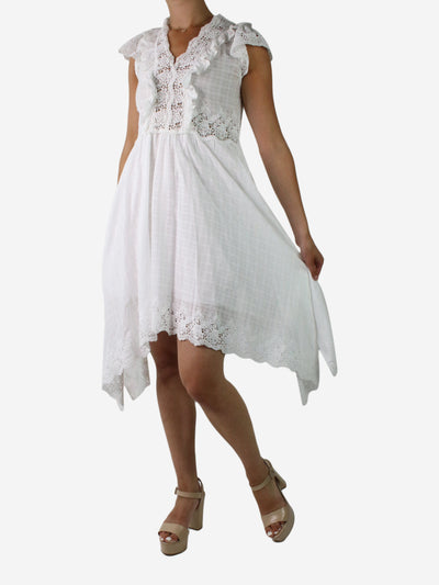 White embroidered lace midi dress - size US 6 Dresses Ulla Johnson 