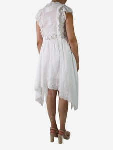Ulla Johnson White embroidered lace midi dress - size US 6