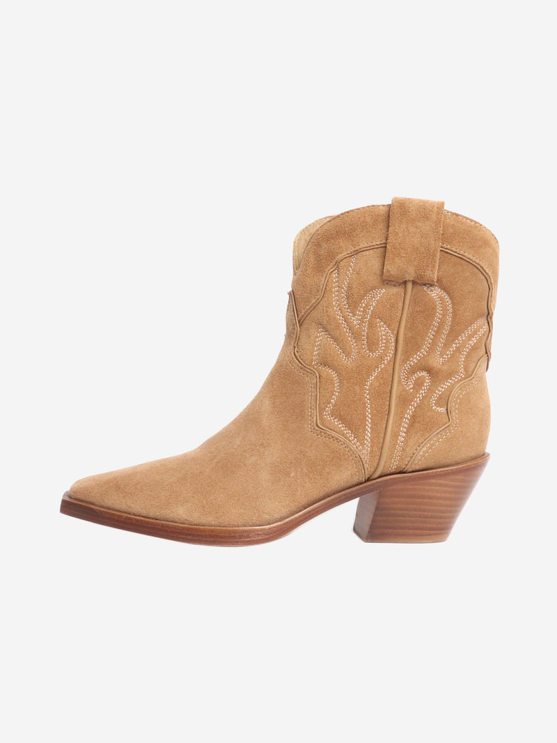 Toasted coconut Otto mini western boots - size EU 39 Boots Reformation 