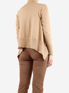 Stella McCartney Camel long-sleeved fine knit sweater - size UK 8