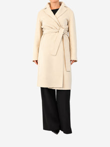 Neutral belted wool coat - size UK 12 Coats & Jackets S Max Mara 