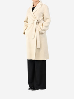 Neutral belted wool coat - size UK 12 Coats & Jackets S Max Mara 