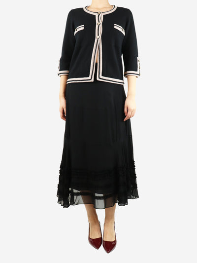 Black Olive midi skirt - size UK 10 Skirts Molly Goddard 