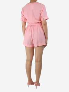 Jonathan Simkhai Pink belted playsuit - size S