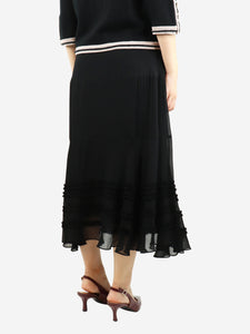 Molly Goddard Black Olive midi skirt - size UK 10