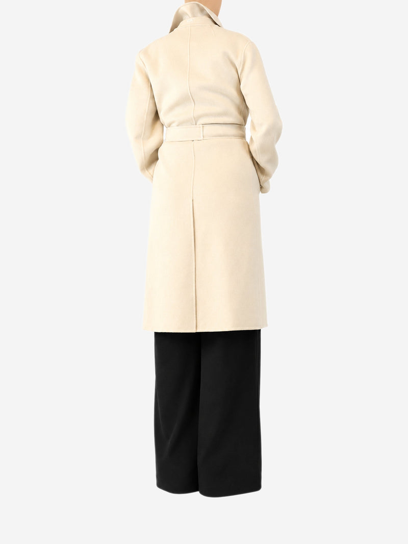Neutral belted wool coat - size UK 12 Coats & Jackets S Max Mara 
