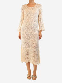 White crochet maxi dress - size M Dresses Love Shack Fancy 
