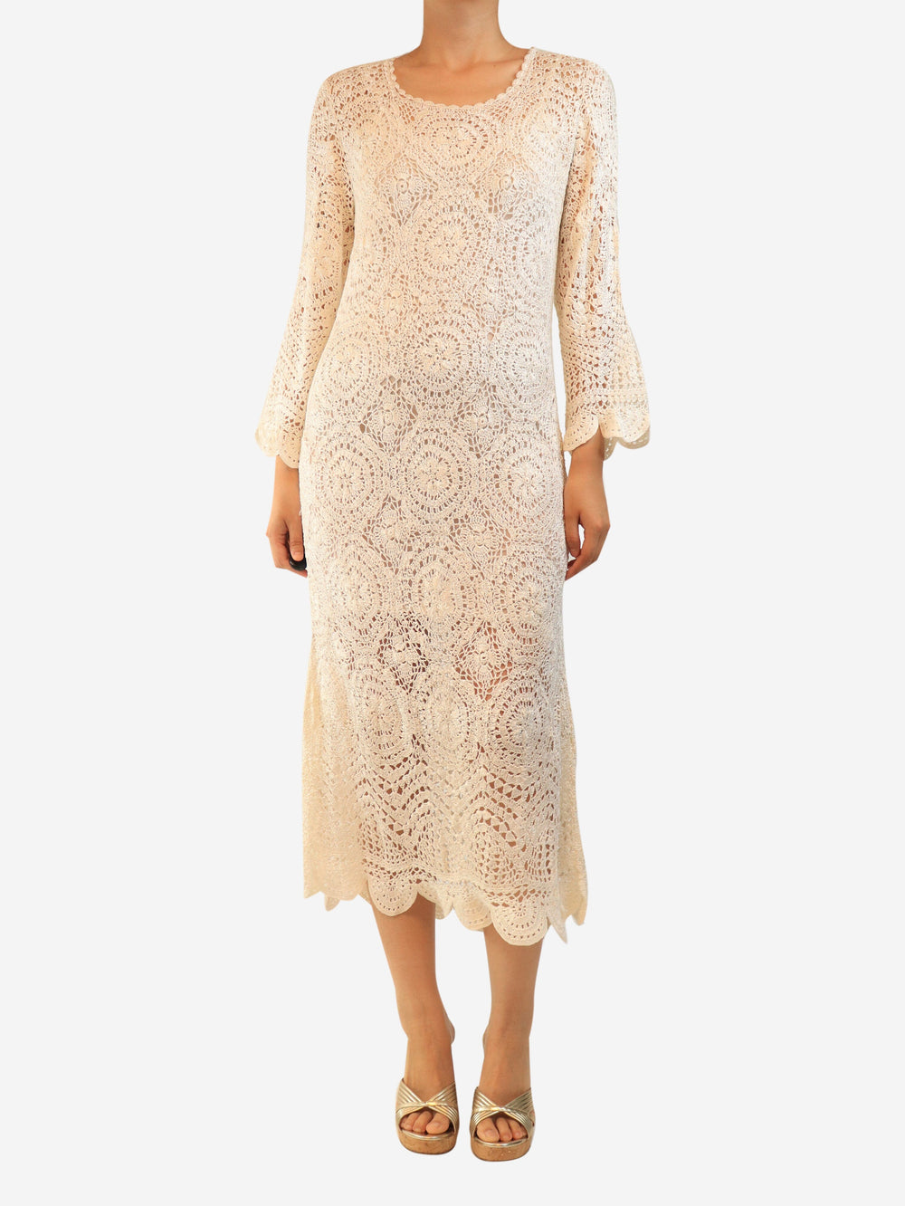 White crochet maxi dress - size M Dresses Love Shack Fancy 
