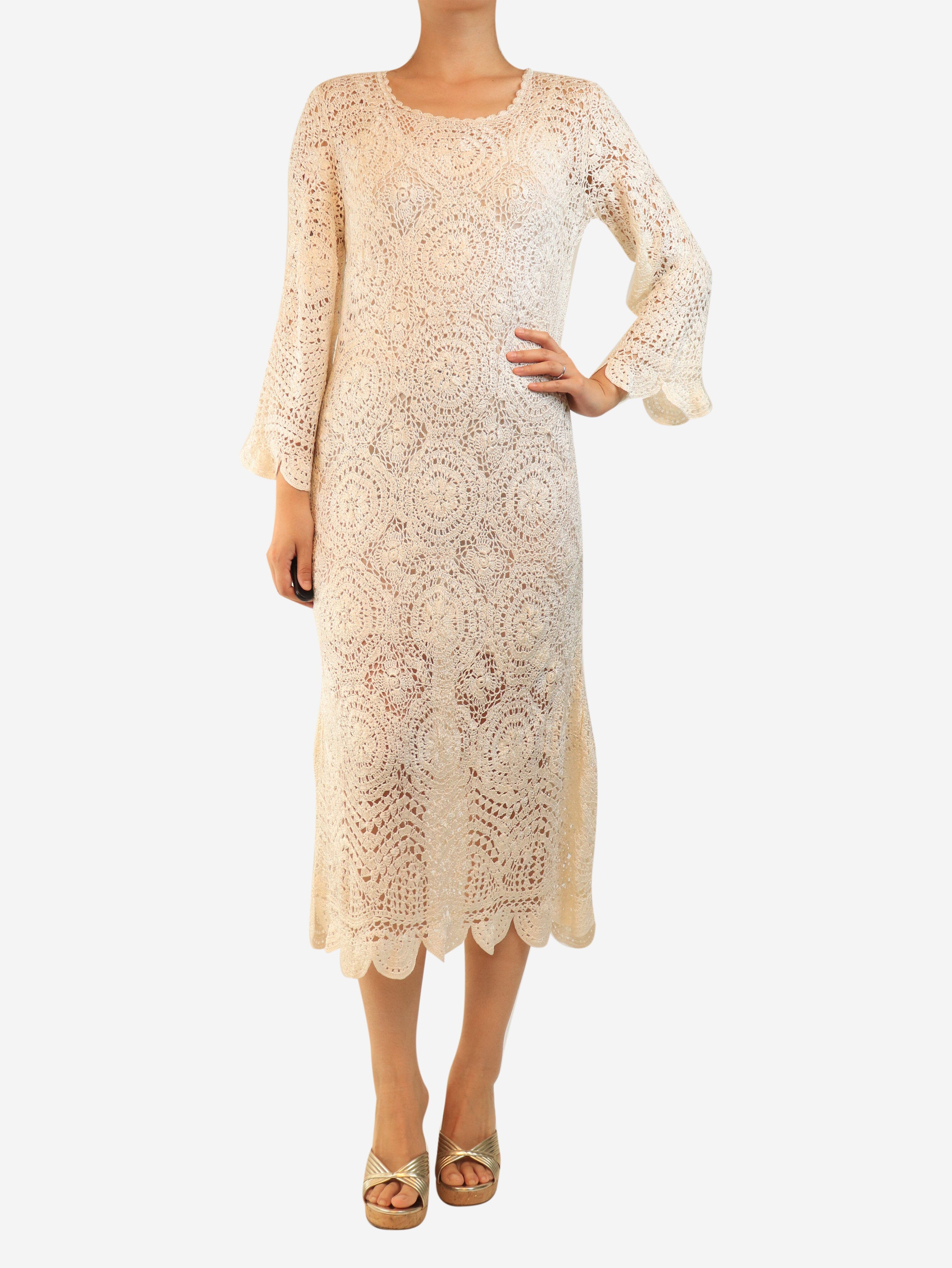 White crochet maxi dress - size M Dresses Love Shack Fancy 