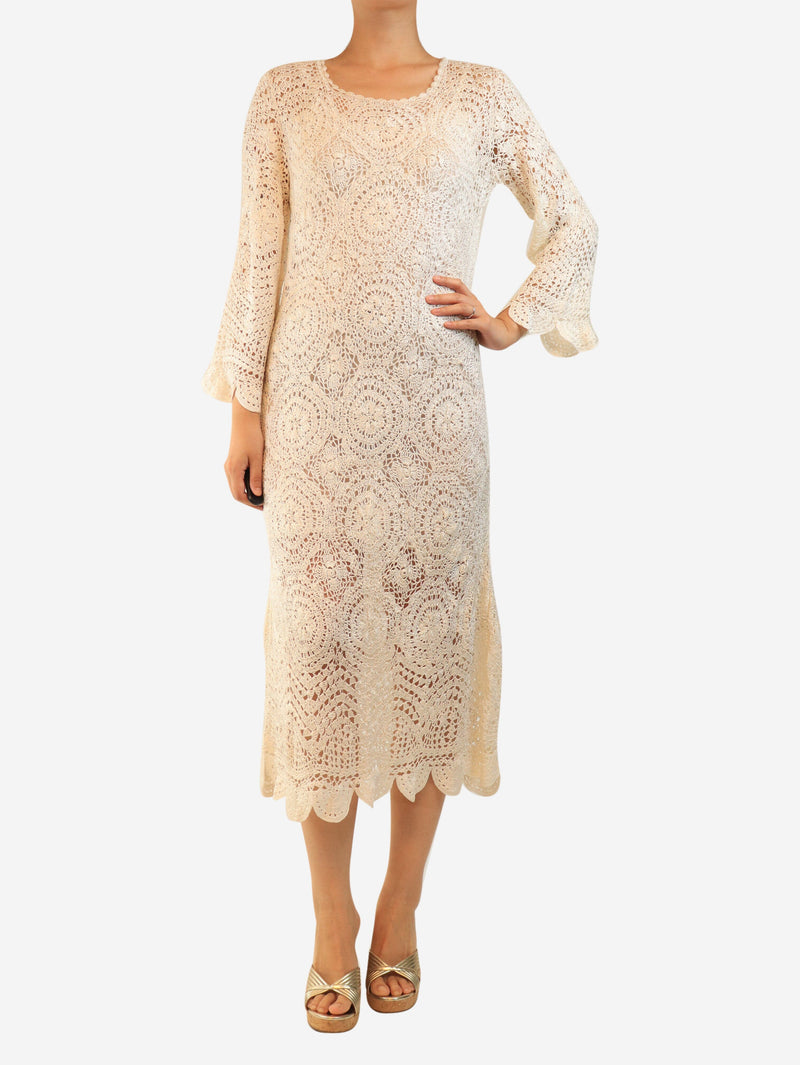 White crochet maxi dress - size M Dresses Love Shack Fancy 