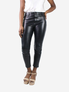 The Kooples Black leather trousers - size W28