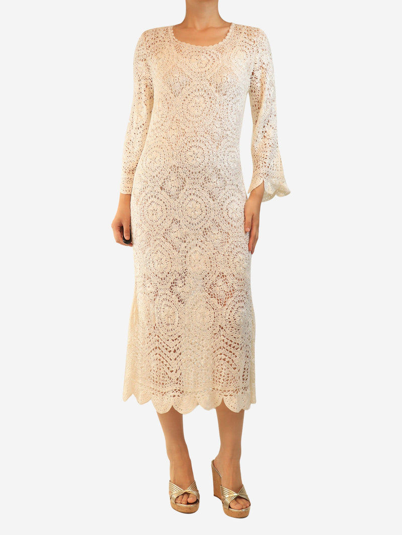 White crochet maxi dress - size M Dresses Love Shack Fancy 