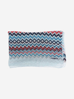 Blue zig-zag chiffon scarf Scarves Missoni 