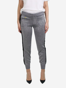 Bella Freud Silver glitter drawstring sweatpants - size S