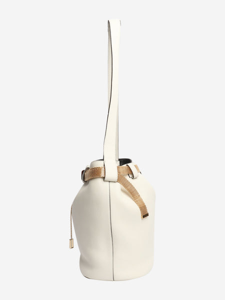 White leather bucket bag alternate image