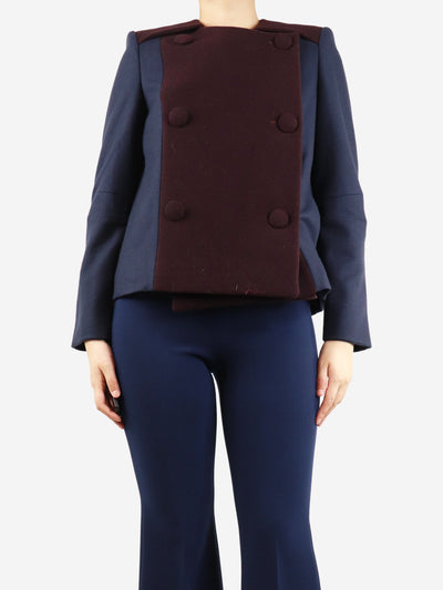 Burgundy double-breasted two-tone coat - size UK 12 Coats & Jackets Stella McCartney 