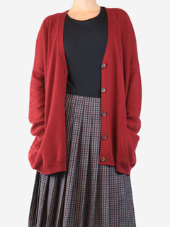 Red wool cardigan - size M Knitwear merci-merci 