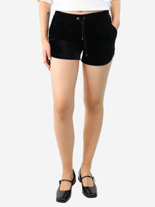Brunello Cucinelli Black velvet mini shorts - size S