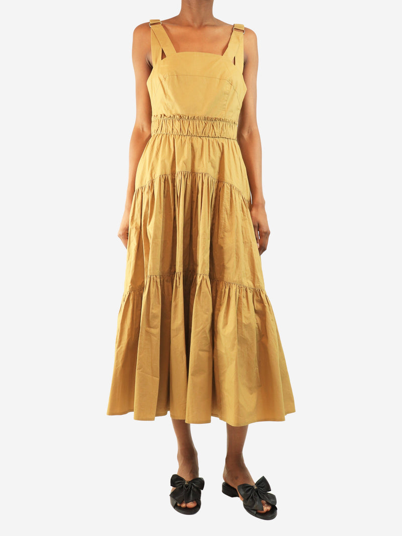 Neutral tiered midi dress - size UK 6 Dresses Proenza Schouler 
