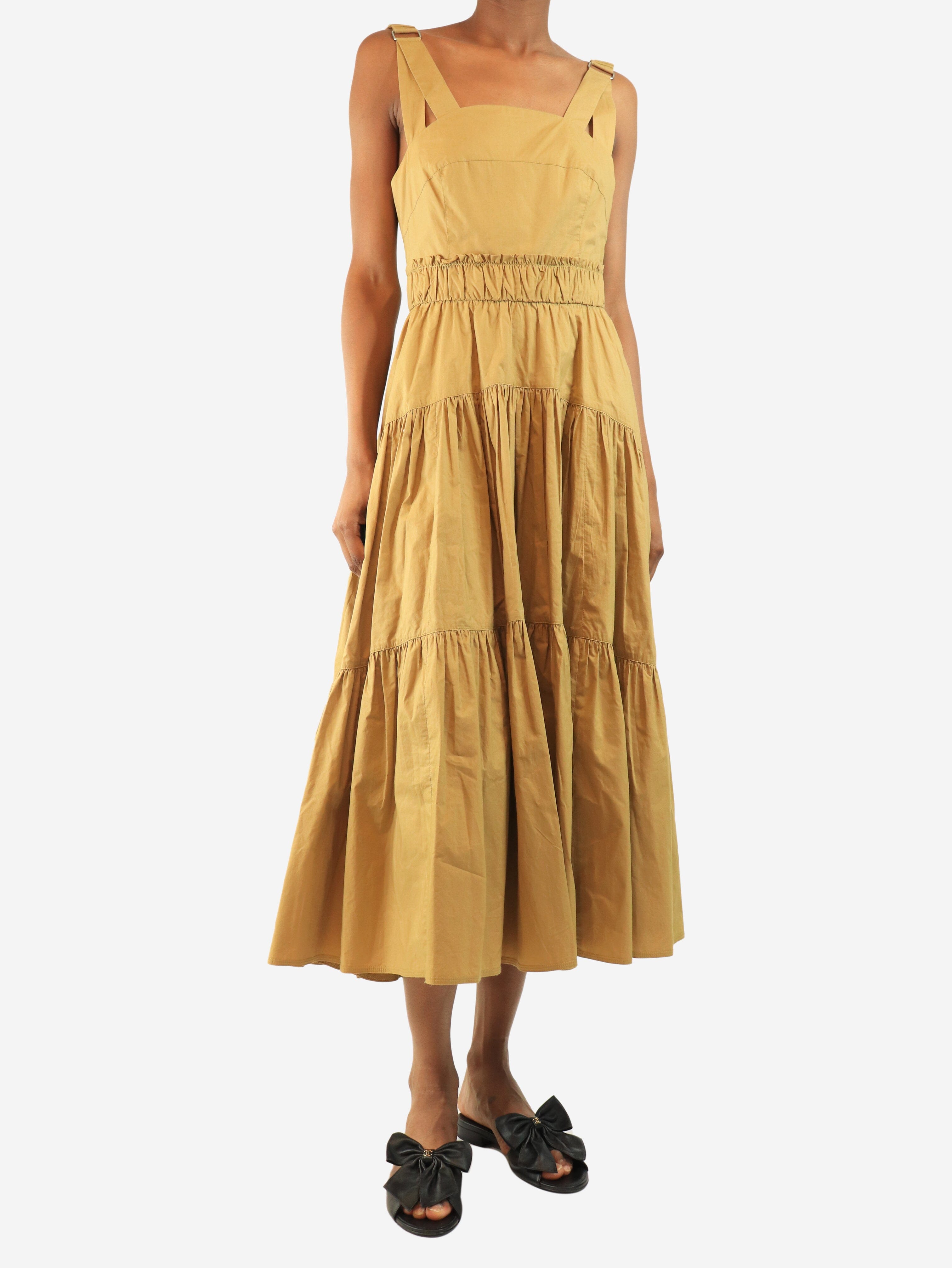 Neutral tiered midi dress - size UK 6 Dresses Proenza Schouler 