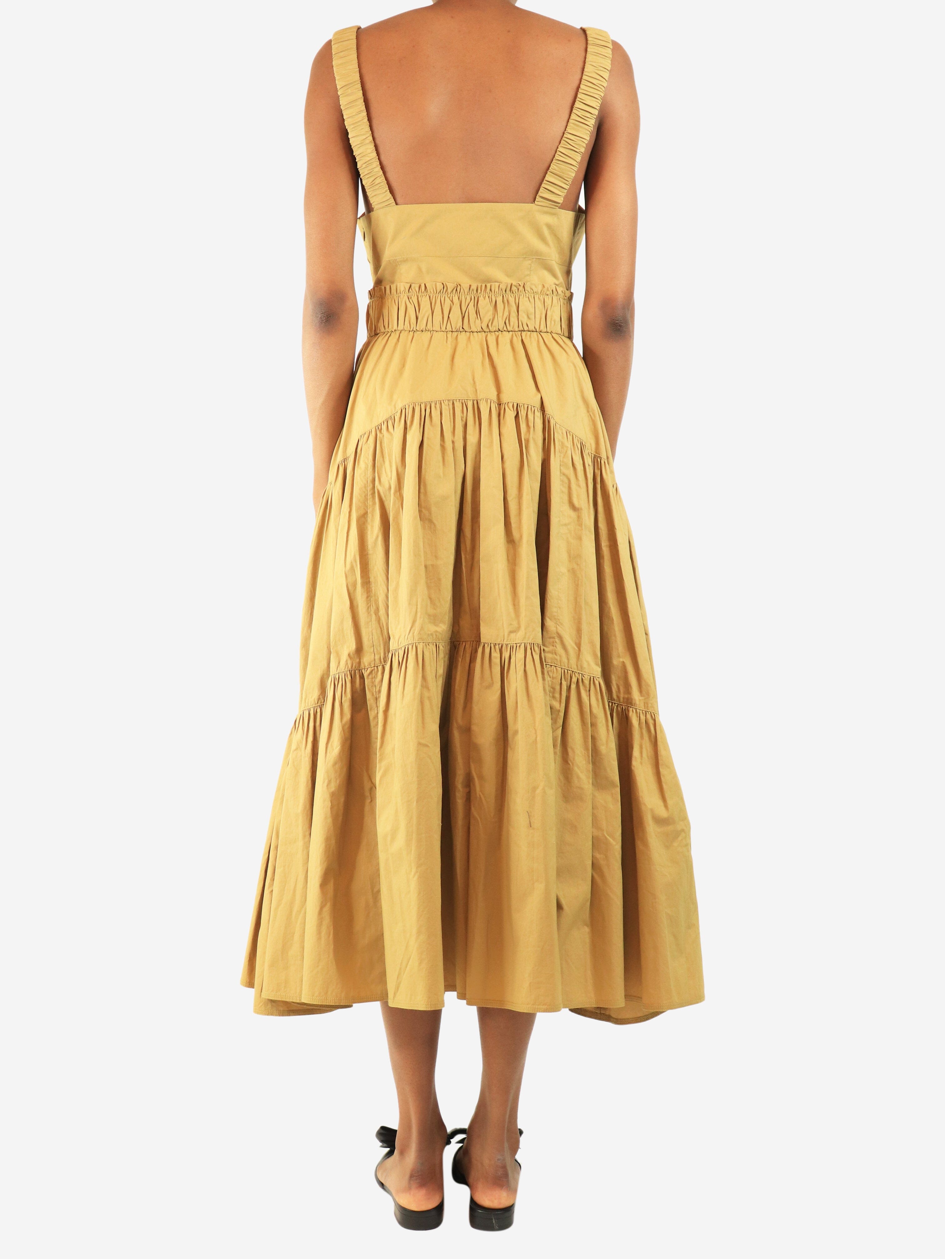 Neutral tiered midi dress - size UK 6 Dresses Proenza Schouler 