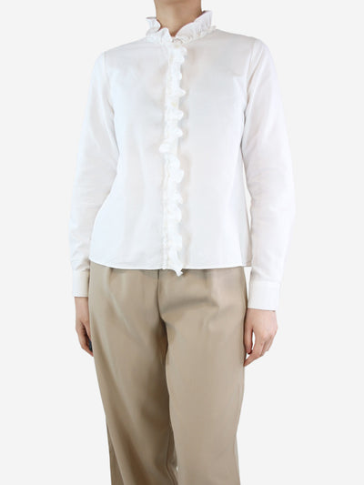 White ruffled shirt - size UK 8 Tops Sezane 