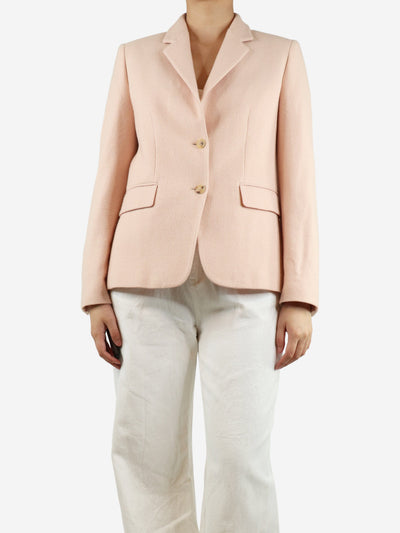 Pink cashmere single-breasted blazer - size UK 10 Coats & Jackets Max Mara 