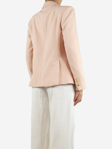 Max Mara Pink cashmere single-breasted blazer - size UK 10