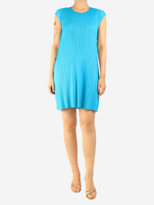 Blue sleeveless pleated dress - size S Dresses Pleats Please 