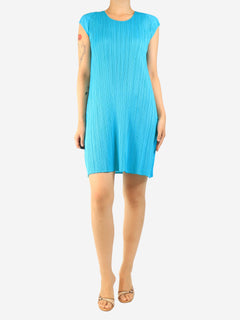 Blue sleeveless pleated dress - size S Dresses Pleats Please 
