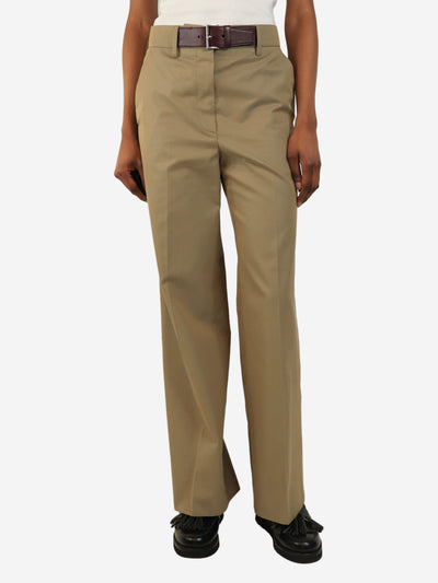 Neutral belted trousers - size UK 8 Trousers Prada 