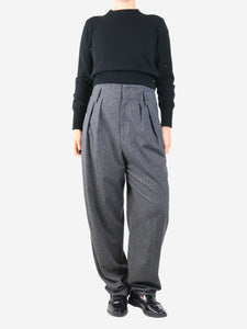 Isabel Marant Etoile Grey straight-leg trousers - size UK 10