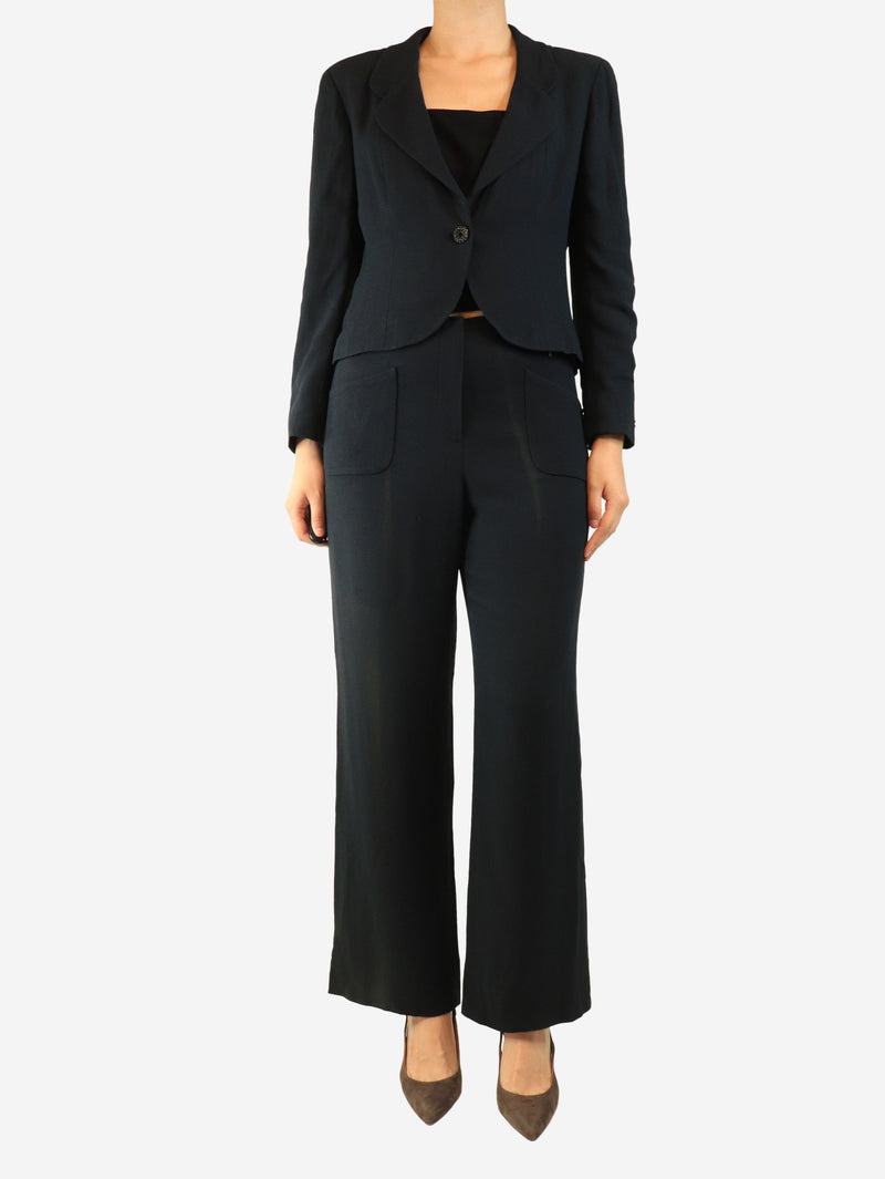 Navy jacket and trouser set - size UK 14 Sets Chanel 