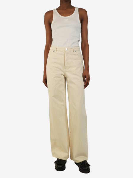 Cream corduroy trousers - size UK 8 alternate image