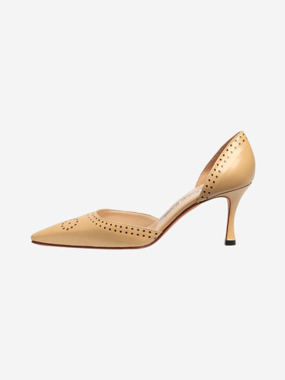 Manolo Blahnik Beige lasercut pumps - size EU 36.5 Heels Manolo Blahnik 