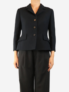 Black wool-blend jacket - size UK 12 Coats & Jackets Dior 