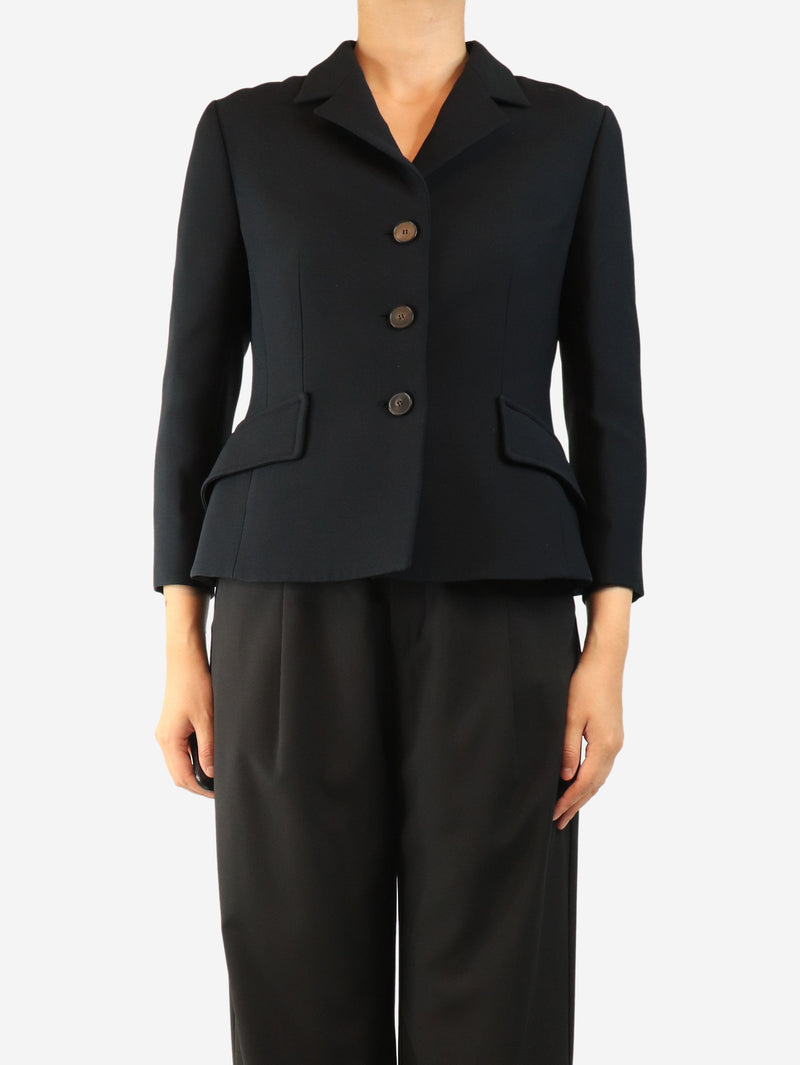 Black wool-blend jacket - size UK 12 Coats & Jackets Dior 