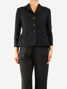 Black wool-blend jacket - size UK 12 Coats & Jackets Dior 