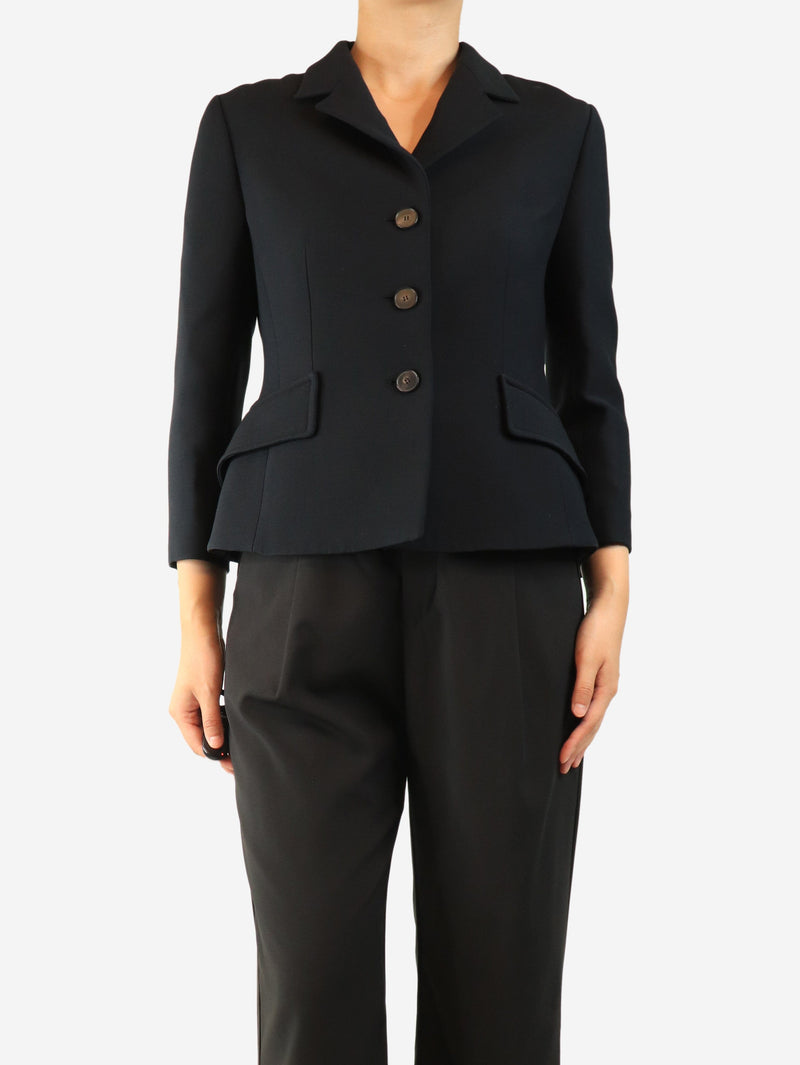 Black wool-blend jacket - size UK 12 Coats & Jackets Dior 