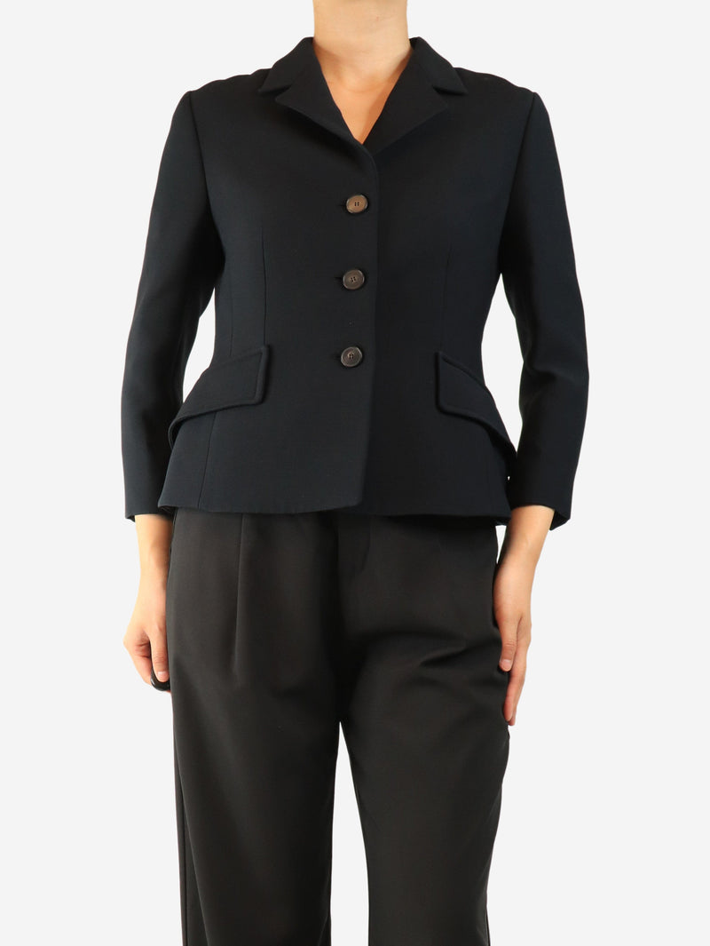 Black wool-blend jacket - size UK 12 Coats & Jackets Dior 