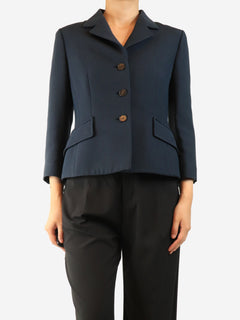 Navy wool-blend jacket - size UK 12 Coats & Jackets Dior 