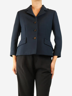Navy wool-blend jacket - size UK 12 Coats & Jackets Dior 