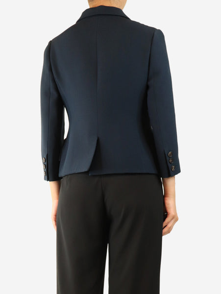 Navy wool-blend jacket - size UK 12 alternate image